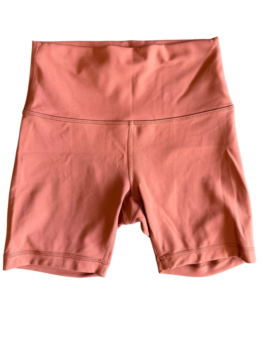 Lululemon Wunder Train High Rise Shorts Rustic Coral Everlux Quick Dry Size 4